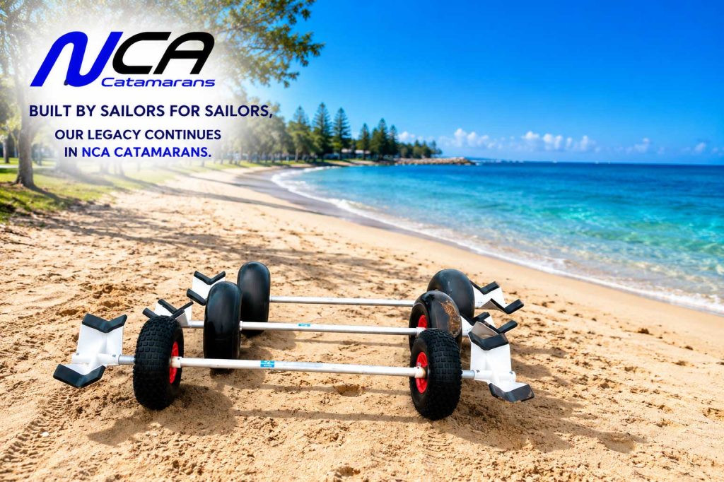 NCA Catamarans hauler on beach