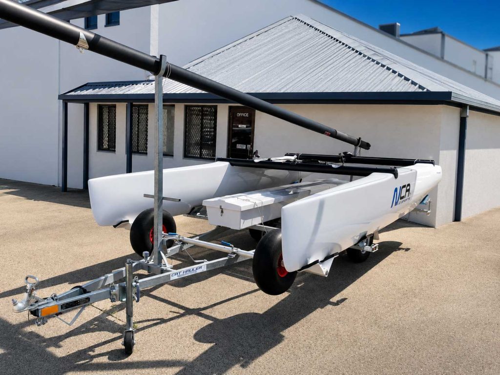 Catamaran on trailer